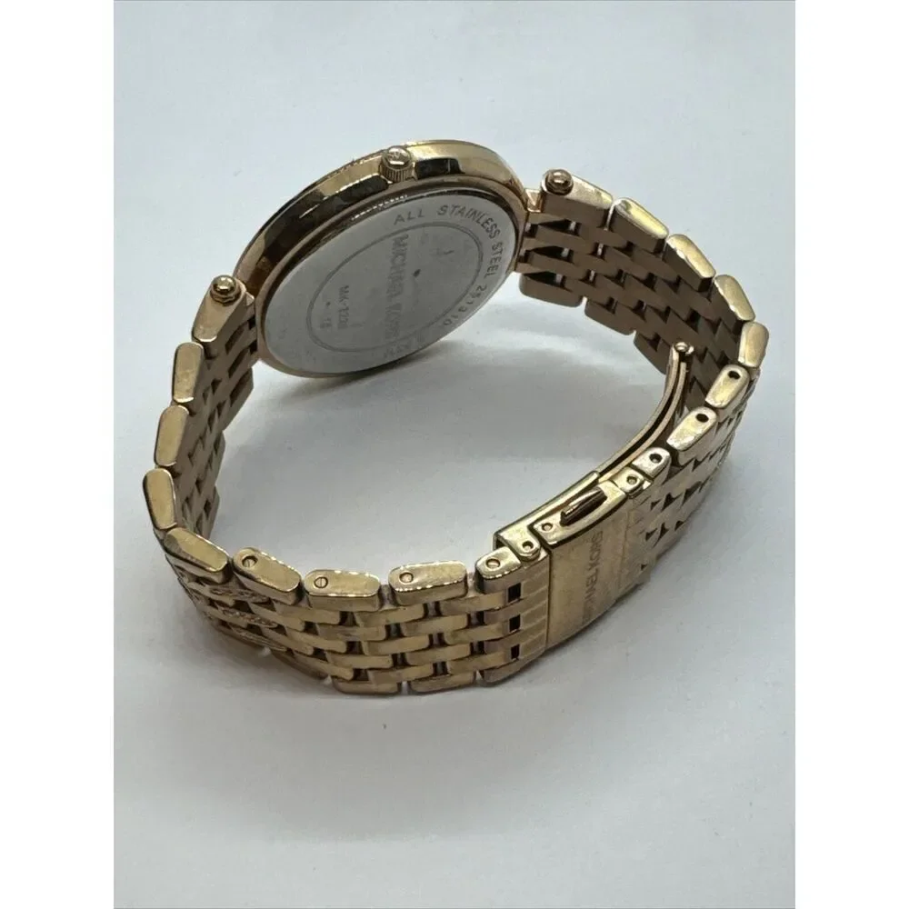 Michael Kors Darci MK3220 Womens Rose Gold Analog Dial Quartz Wrist Watch JNA409